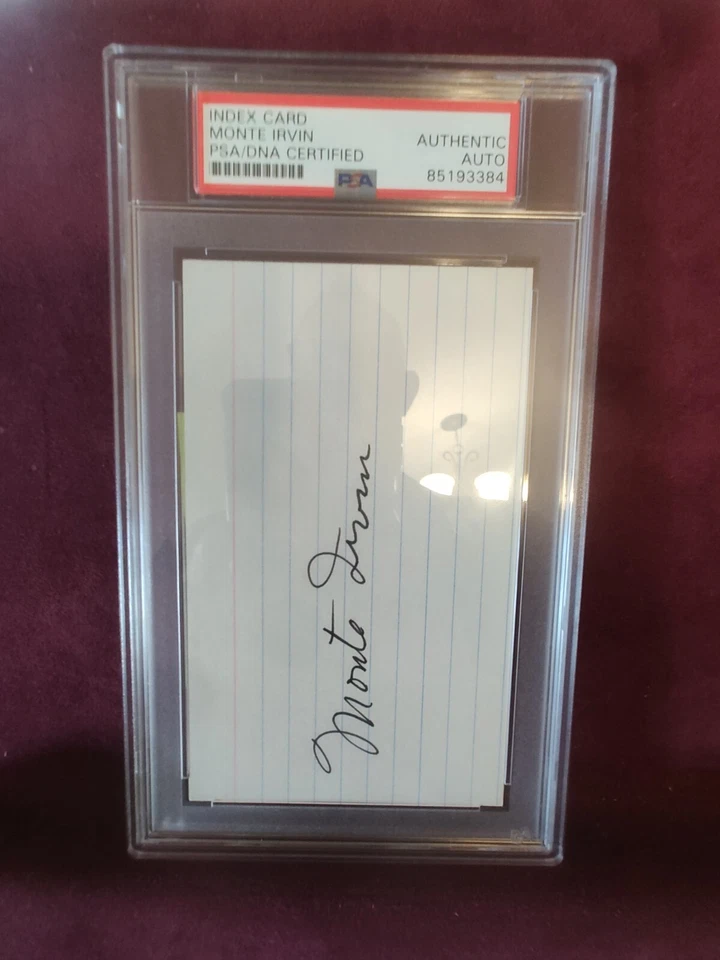 MONTE IRVIN 1973 HOF HAND SIGNED CUT SIGNATURE AUTO PSA SLABBED - Image 1 of 1
