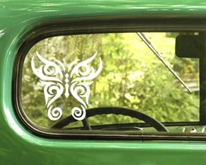 2 TRIBAL BUTTERFLY DECAL Stickers For Car Window Truck Bumper Laptop - Picture 1 of 1