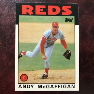 1986 Topps TIFFANY Set ANDY MCGAFFIGAN #133 REDS ** MINT ** HIGH GRADE ** 