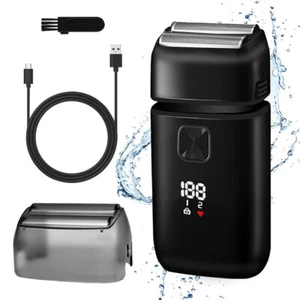 Mens Electric Shaver Razor Wet Dry Rechargeable Rotary Cordless USB Charging UK - Picture 1 of 14