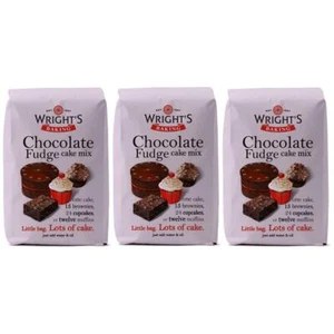 Wright's Baking Schokolade Fudge Kuchenmischung 500g (3er Pack) - Bild 1 von 3