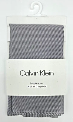 Calvin Klein Recycled Polyester Pocket Square ~ Gray ~ Solid ~ NEW MSRP: $39.50 - Image 1 of 2