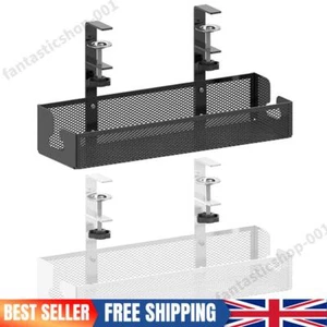 Under Desk Clamp Mounted Cord Organizer Wire Management Holder for Home Office - Afbeelding 1 van 17