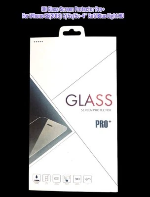 9H Glass Screen Protector Pro+ For iPhone SE(2016) 5/5s/5c-4” Anti Blue Light HD - Image 1 of 4