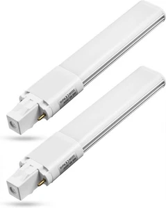 2-Pack 6W LED GX23 PL Lamp GX23d 2-Pin Base 13W CFL/Compact Fluorescent Lamp ... - Picture 1 of 7