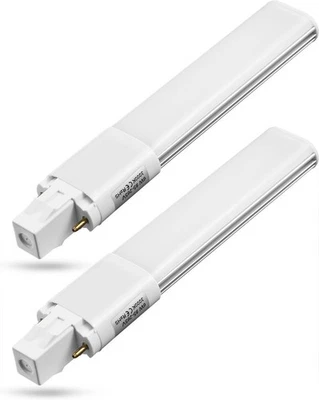 2-Pack 6W LED GX23 PL Lamp GX23d 2-Pin Base 13W CFL/Compact Fluorescent Lamp ... - Image 1 of 4