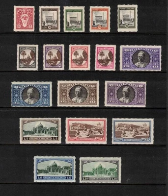 VATICAN CITY - 1933 Definitives w/Express #19-34+E3-4 - VF MNH - Image 1 of 2