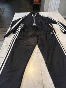 Adidas Jumpsuit Set Jacket And Pants Black And White Y2K - Picture 1 of 4