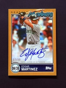 2020 Topps Brooklyn Collection Autograph Auto Orange #BKA-EMA Edgar Martinez /50 - Bild 1 von 2