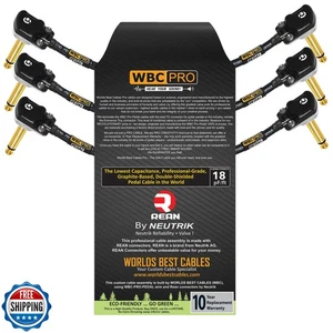 3 Units - 6 Inch - WBC-PRO-Pedal – 22 AWG - Low-Cap (18pF/ft) – Pro-Grade – G - Picture 1 of 5
