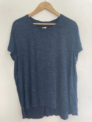 Camisa Avia Para Mujer Mármol Transparente Elástica Rayón Cuello Redondo Manga Corta Azul XXL 20 Foto 1 de 4