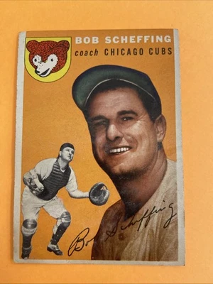1954 Topps -Bob Scheffing-Chicago Cubs VG-Faint Creasing - Image 1 of 3