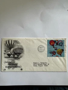 1983 Saluting The Sport Of Ballooning First Day Issue Envelope Stamp - Picture 1 of 3