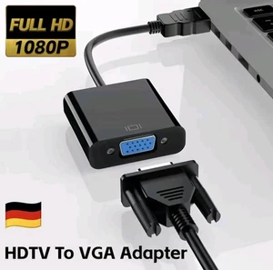 HDTV zu VGA Adapter A Stecker auf VGA Buchse | HD Scaler Konverter für PC Laptop - Bild 1 von 14