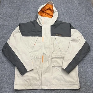 Coach Jacke Herren Large hellgrau graphit Kapuze Colorblock funktionell CK522 - Bild 1 von 11