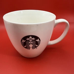 2015 Starbucks Oversized Black Logo Mermaid White 20oz  Coffee Mug  - Picture 1 of 5