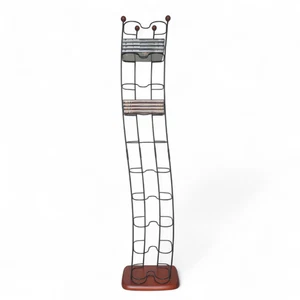 EXC ~ Vintage 51" ATLANTIC WAVE DVD Storage Tower Steel Wire Holder ~ Holds 72 - Picture 1 of 4