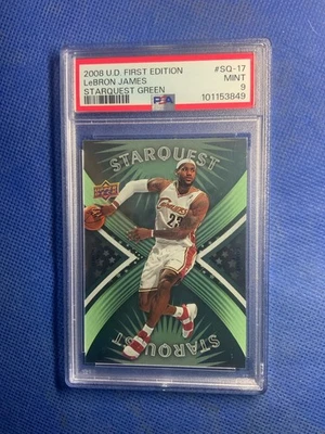 2008-09 Upper Deck First Edition Starquest Green #SQ-17 LeBron James PSA MINT 9 - Image 1 of 2
