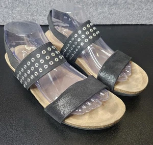 Munro Pisces Sandalen schwarz Nieten Kork Innensohle Größe 10 - Bild 1 von 9