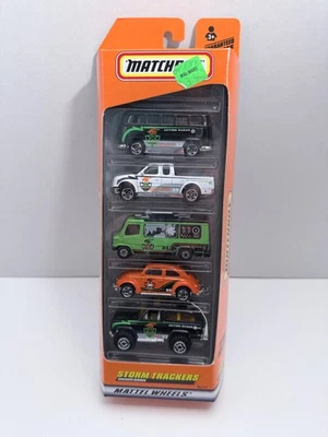 Matchbox Storm Trackers 5 pack VW Bus, VW Beetle, F-150, Blazer New/Sealed - Image 1 of 2