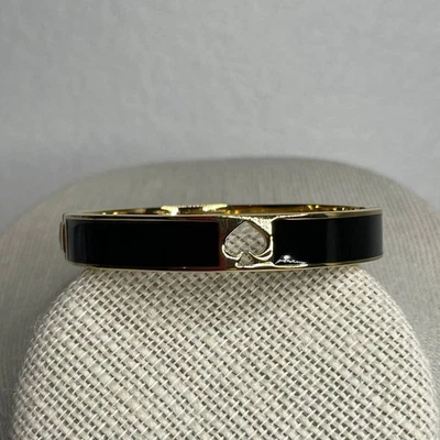 Pulsera Kate Spade Hole Punch Spade 10MM Esmalte Negro Nueva Sin Etiquetas Foto 1 de 4