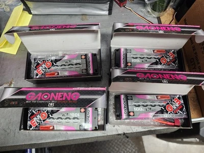 GAONENG 6000MAH 2S 7.6V 100C LIPO LCG 5mm Bullet 45.60Wh Battery Pack VTA Used - Image 1 of 4