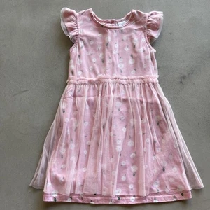 Hanna Andersson 120 (6/7) Pink Floral Tulle Dress - Picture 1 of 3