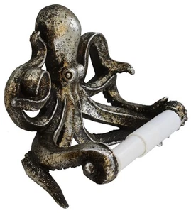 Decorative Swimming Octopus Toilet Paper Holder - Bathroom Decor - Picture 1 of 3