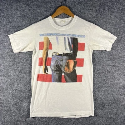 Camisa de colección Bruce Springsteen nacido en la gira mundial de Estados Unidos 1984-85 puntada única Foto 1 de 4