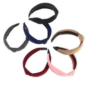 6 Pcs Bowknot Criss Cross Turban Fabric Head Wrap Women Girls Ladies Hair Band - Bild 1 von 12