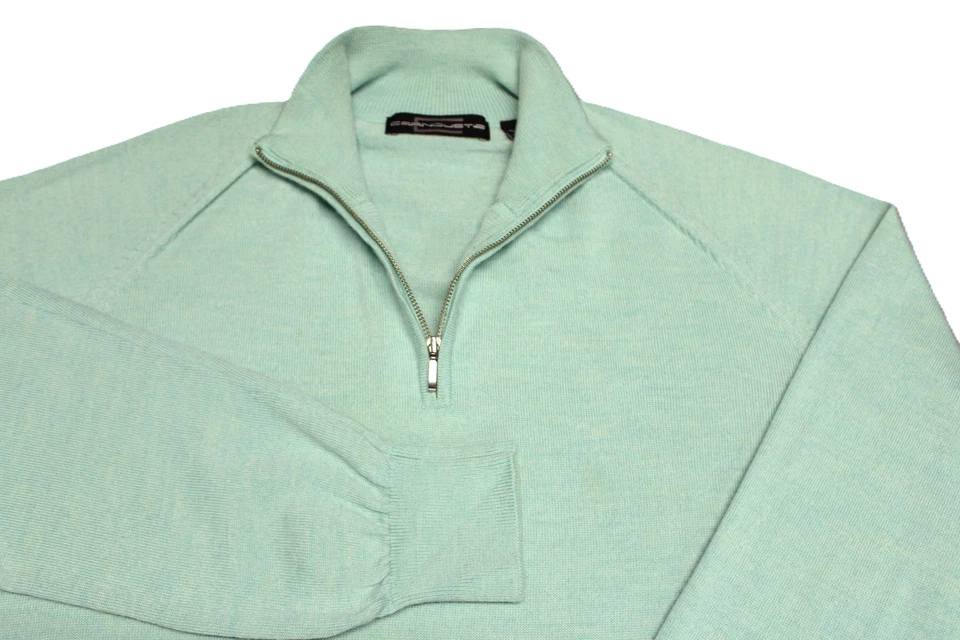 CARNOUSTIE 1/4 ZIP 100% MERINO WOOL SWEATER--M--SUPER SPOTLESS QUALITY - Image 1 of 1