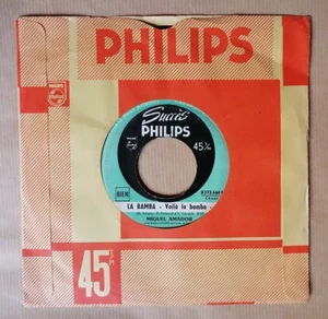 MIGUEL AMADOR : Voilà LA BAMBA 7" 45T Jukebox PHILIPS B 372.660 Norman Maine - Imagen 1 de 2