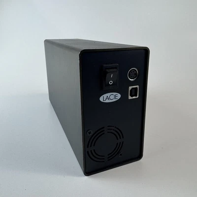 LaCie External Hard Drive USB 2.0 Desktop Case Fan Black DIN Power - Image 1 of 4