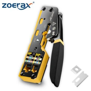 Rj45 Crimp Tool Pass Through Ethernet Crimping Tool for Cat6 Cat5 Cat5e - Afbeelding 1 van 13