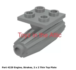 Lego 1x 4229 hellgrauer Motor, Riemen, 2 x 2 dünne obere Platte 6951 - Bild 1 von 1
