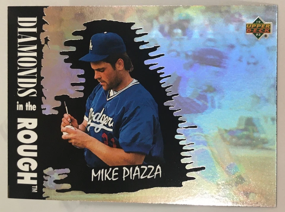 1993 Upper Deck - Diamond Gallery - Mike Piazza - #34 - Dodgers - NrMt - Image 1 of 4