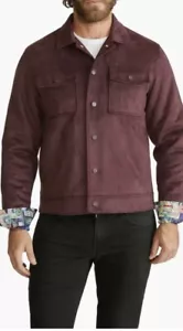 Nueva con etiquetas Chaqueta de camionero de gamuza vegana mediana para hombre caoba RGF23R77 - Imagen 1 de 24