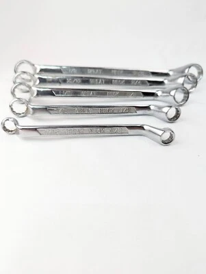 НАБОР ИЗ 5 ШТ. ОТЛИЧНЫХ ХРОМИРОВАННЫХ ГАЕЧНЫХ КЛЮЧЕЙ С ГЛУБОКИМ СМЕЩЕНИЕМ В ДВОЙНОЙ КОРОБКЕ - Изображение 1 из 4