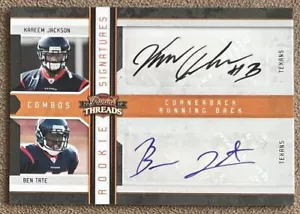 Kareem Jackson/Ben Tate 2010 Panini Threads Rookie Combo Autographs #10 /25 SSP - Picture 1 of 2