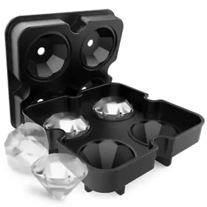 Large Round Silicone Ice Cube Ball Maker Tray Sphere Molds Bar Whiskey Cocktails - Picture 1 of 13