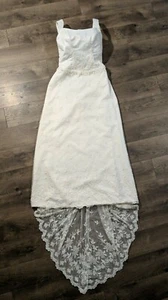 VESTIDO DE BODA BONNY ENCAJE LENTEJUELAS Prenla con cuentas de perlas Top sin mangas Estilo Blanco/Marfil - Imagen 1 de 12