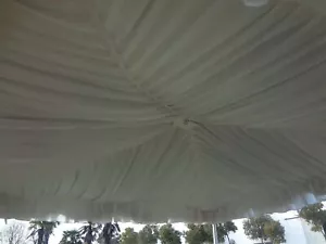 10x10 Blanco Costa Oeste Tienda Drapeado Forro Elegante Cortinas Fiesta Evento Boda - Imagen 1 de 3