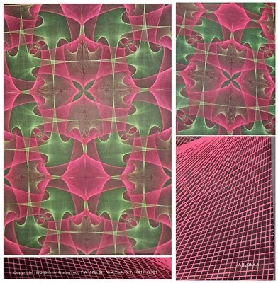 ENORME! Póster de metro fractal psicodélico vintage Paul Jablonka 1973 48x70" #G301 Foto 1 de 4