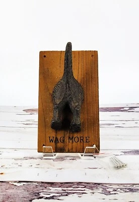 Новый грязи пирог фермерский дом стиль дерева кованое железо вилять больше щенок собаки свинец вешалка - Изображение 1 из 4