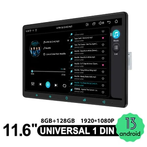 Android 13 JOYING Single DIN 11.6 inch Adjustable Screen GPS Sat Nav BT 8+128GB  - Picture 1 of 15