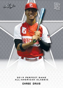 2019 Chase Davis Leaf Perfect Game Nike AA Classic Aflac Game-Day SP Rookie