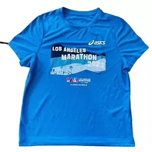 Camicia Asics Donna Los Angeles Marathon 2023 100% poliestere fresca di zecca - Foto 1 di 4