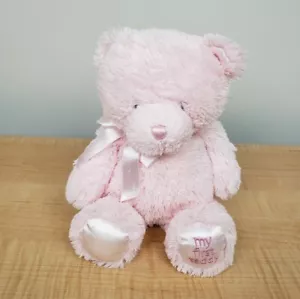 GUND Il mio primo orsacchiotto rosa peluche occhi cuciti raso bambina peluche 11" -B - Foto 1 di 16