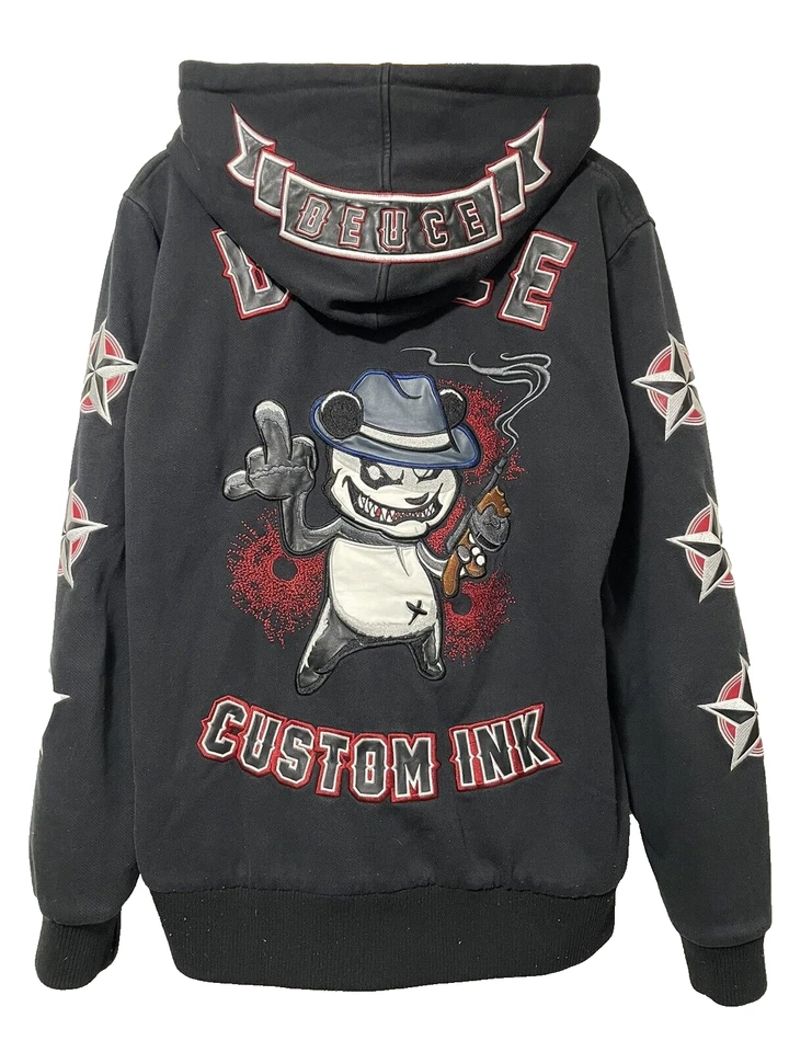 Men's Discontinued Dussault Deuce Custom Ink Full Zip Hoodie Large — 第 1/4 张图片