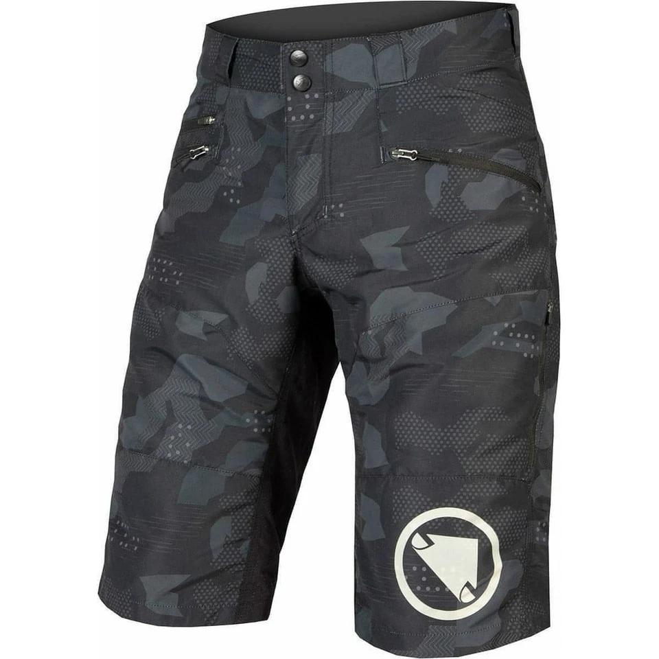Endura SingleTrack II Mens Baggy Cycling Shorts Black Camo Bike Ride Short - Image 1 of 2